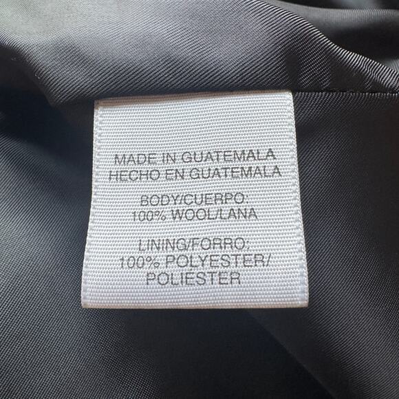 Alfred Dunner Wool Pea Coat 16 EUC Y2K 90s Classic Grandmacore Old Money Black - Picture 14 of 15